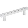 Jeffrey Alexander 96 mm Center-to-Center Polished Chrome Square Zane Cabinet Pull 293-96PC